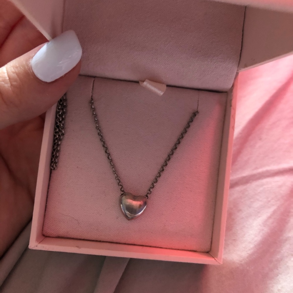 Silver heart necklace
